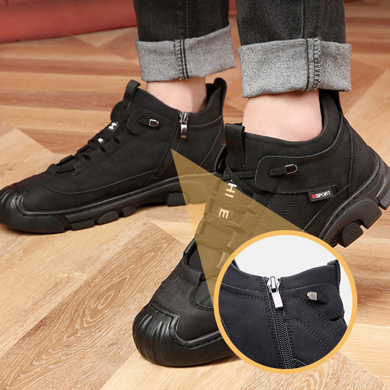 🎁Świetny zimowy prezent dla mężczyzn 🎁 Męskie skórzane buty sportowe z podszewką ze sztucznego futra