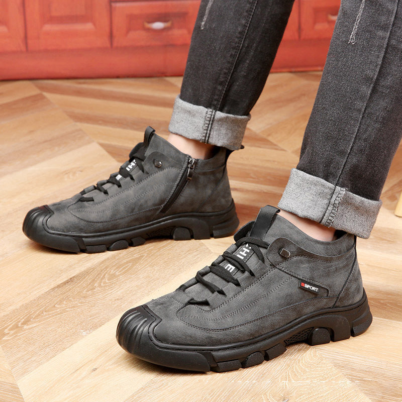 🎁Świetny zimowy prezent dla mężczyzn 🎁 Męskie skórzane buty sportowe z podszewką ze sztucznego futra