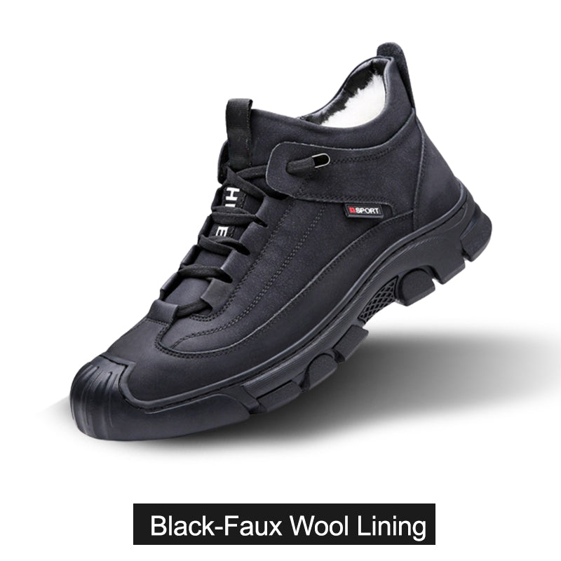 🎁Świetny zimowy prezent dla mężczyzn 🎁 Męskie skórzane buty sportowe z podszewką ze sztucznego futra