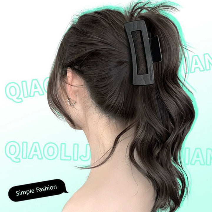 Wybór prezentu - Miękka naturalna peruka Shark Clip Half High Ponytail
