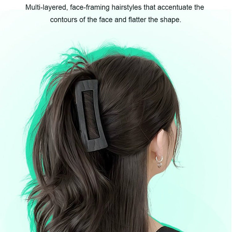 Wybór prezentu - Miękka naturalna peruka Shark Clip Half High Ponytail