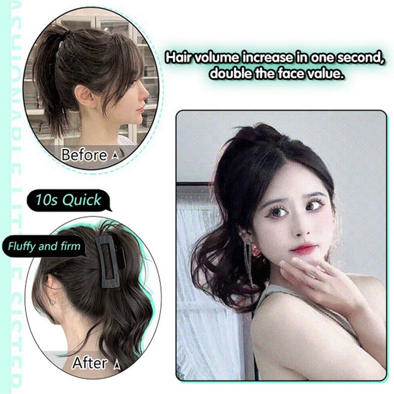 Wybór prezentu - Miękka naturalna peruka Shark Clip Half High Ponytail