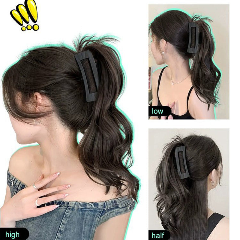 Wybór prezentu - Miękka naturalna peruka Shark Clip Half High Ponytail