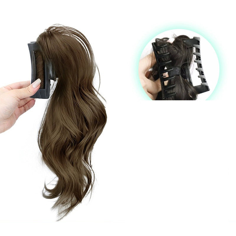 Wybór prezentu - Miękka naturalna peruka Shark Clip Half High Ponytail