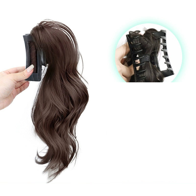 Wybór prezentu - Miękka naturalna peruka Shark Clip Half High Ponytail