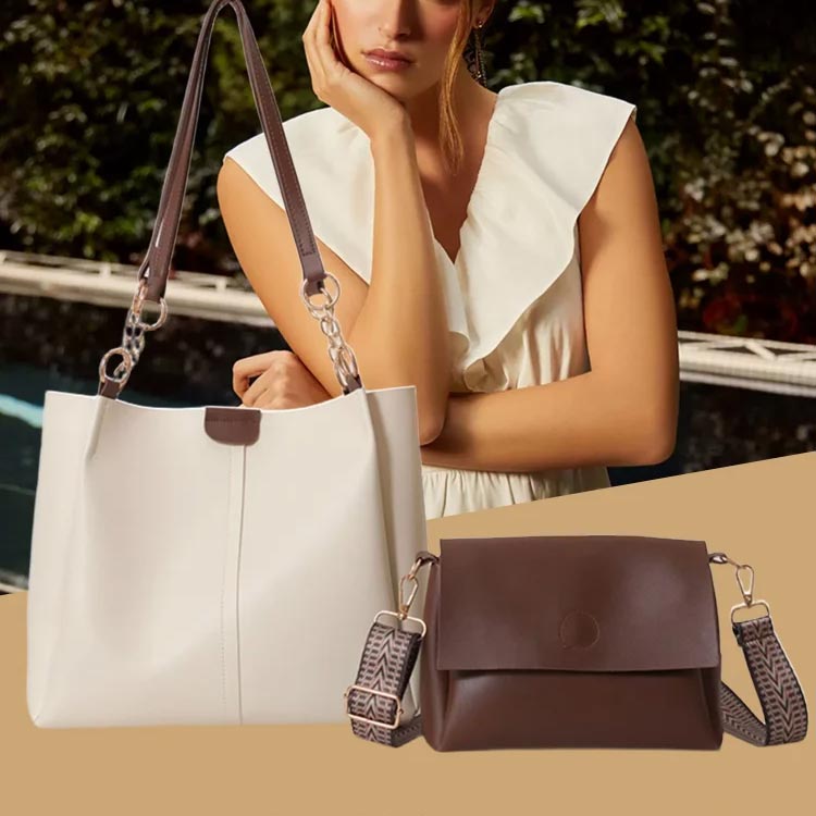 👜 Damska torba na ramię crossbody 2-częściowy zestaw