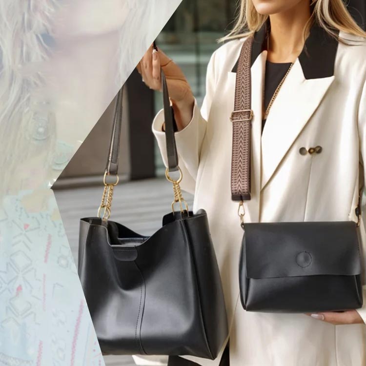 👜 Damska torba na ramię crossbody 2-częściowy zestaw