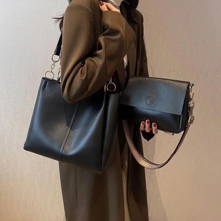 👜 Damska torba na ramię crossbody 2-częściowy zestaw