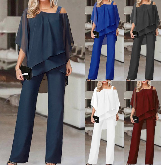 👗 Luźny, nieregularny kombinezon damski – modny i wygodny