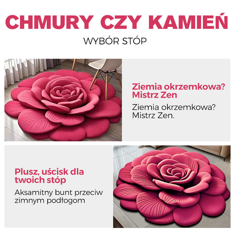 🌺Dywanik z Kwiatowym Pluszem i Ziemią Okrzemkową