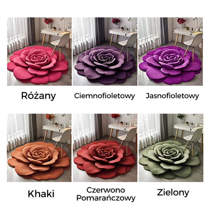 🌺Dywanik z Kwiatowym Pluszem i Ziemią Okrzemkową