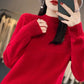 🍂 DAMSKI SWETER DZIANINOWY Z PÓŁOKRĄGŁYM DEKOLTEM
