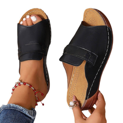✨【36-43】Lekko gradientowe kapcie damskie z grubym dnem na pięcie