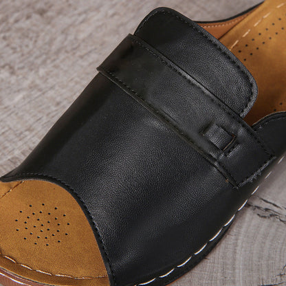 ✨【36-43】Lekko gradientowe kapcie damskie z grubym dnem na pięcie