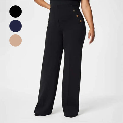 🙆‍♀️ Gorąca wyprzedaż 🔥 Damskie spodnie Plus Size z wysokim stanem i szerokimi nogawkami