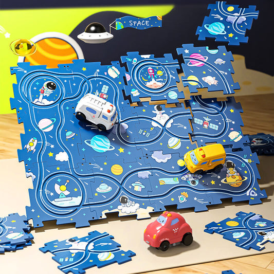🚆 PUZZLE DLA DZIECI DIY CITY TRAIN WAGON