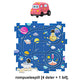🚆 PUZZLE DLA DZIECI DIY CITY TRAIN WAGON