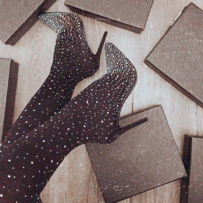 【✨2025 NOWE PRODUKTY】👢WYSOKIE BUTY DAMSKIE Z BŁYSZCZĄCYM KRYSZTAŁEM GÓRSKIM