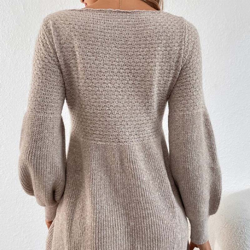 【S-XL】SWETER Z DZIANINY Z DŁUGIM RĘKAWEM W KSZTAŁCIE LITERY A