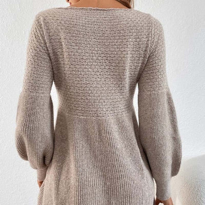 【S-XL】SWETER Z DZIANINY Z DŁUGIM RĘKAWEM W KSZTAŁCIE LITERY A