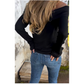 🎀 SWETER Z DŁUGIM RĘKAWEM I ODKRYTYMI RAMIONAMI【S-2XL】