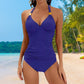 🥰Udanych wakacji - 👙Seksowny damski strój kąpielowy halterneck z marszczeniami【S-2XL】