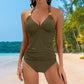 🥰Udanych wakacji - 👙Seksowny damski strój kąpielowy halterneck z marszczeniami【S-2XL】
