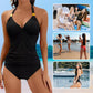 🥰Udanych wakacji - 👙Seksowny damski strój kąpielowy halterneck z marszczeniami【S-2XL】