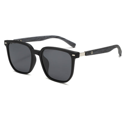 🛍️ Kwadratowe okulary przeciwsłoneczne Unisex - drewniane oprawki i soczewki polaryzacyjne w miejskim stylu 🏙️