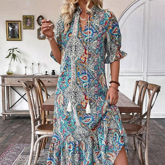 💥OFERTY LETNIE 40% ZNIŻKI【M-2XL】🌸Letnie sukienki damskie w kwiaty