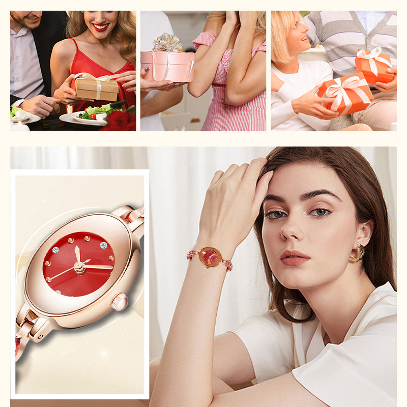 💝⌚ Damski zegarek z kolorową cyrkonią na bransolecie