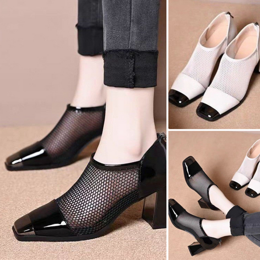 👠Chunky damskie buty na obcasie w stylu siatkowym