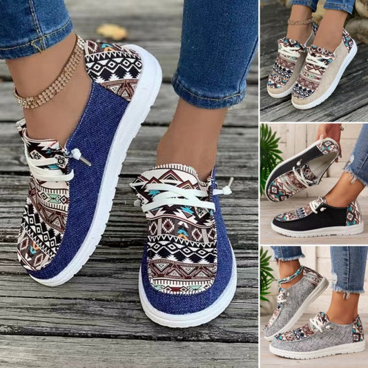 👟【36-43】Damskie casualowe trampki z etnicznym wzorem