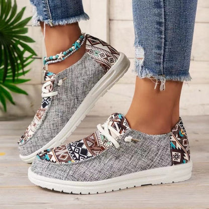 👟【36-43】Damskie casualowe trampki z etnicznym wzorem