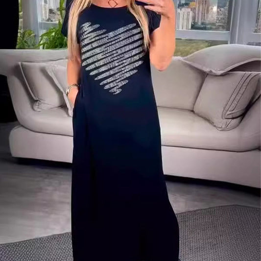 🔥👗Długa sukienka z rozcięciami po bokach