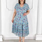 🌸【M-4XL】Plisowana sukienka w kwiaty