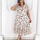 🌸【M-4XL】Plisowana sukienka w kwiaty