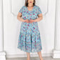 🌸【M-4XL】Plisowana sukienka w kwiaty