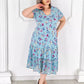 🌸【M-4XL】Plisowana sukienka w kwiaty
