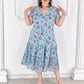 🌸【M-4XL】Plisowana sukienka w kwiaty