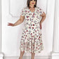 🌸【M-4XL】Plisowana sukienka w kwiaty