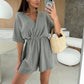 🌸【S-2XL】Body z szortami z dekoltem w serek dla kobiet