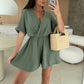🌸【S-2XL】Body z szortami z dekoltem w serek dla kobiet