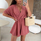 🌸【S-2XL】Body z szortami z dekoltem w serek dla kobiet