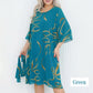 💥【LETNIE ZNIŻKI 30% ZNIŻKI】🌺Elegancka luźna sukienka midi z marszczonymi rękawami