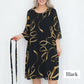 💥【LETNIE ZNIŻKI 30% ZNIŻKI】🌺Elegancka luźna sukienka midi z marszczonymi rękawami