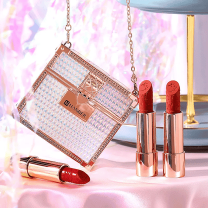 ?Zestaw pomadek Velvet Matte z etui Glamour Chain