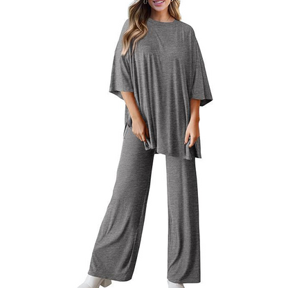 💖 Damski casualowy zestaw top i spodnie