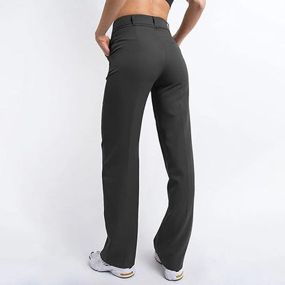 🔥👖 Damskie spodnie robocze z wysokim stanem i prostymi nogawkami