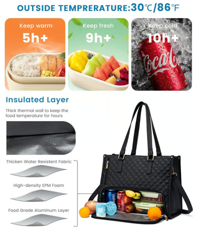 ✨ Damska torba na zakupy Bento 3 w 1 🎁 Prezentowany pasujący portfel